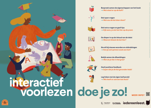 Poster interactief voorlezen - Iedereen Leest